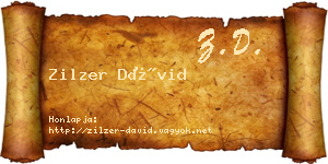 Zilzer Dávid névjegykártya